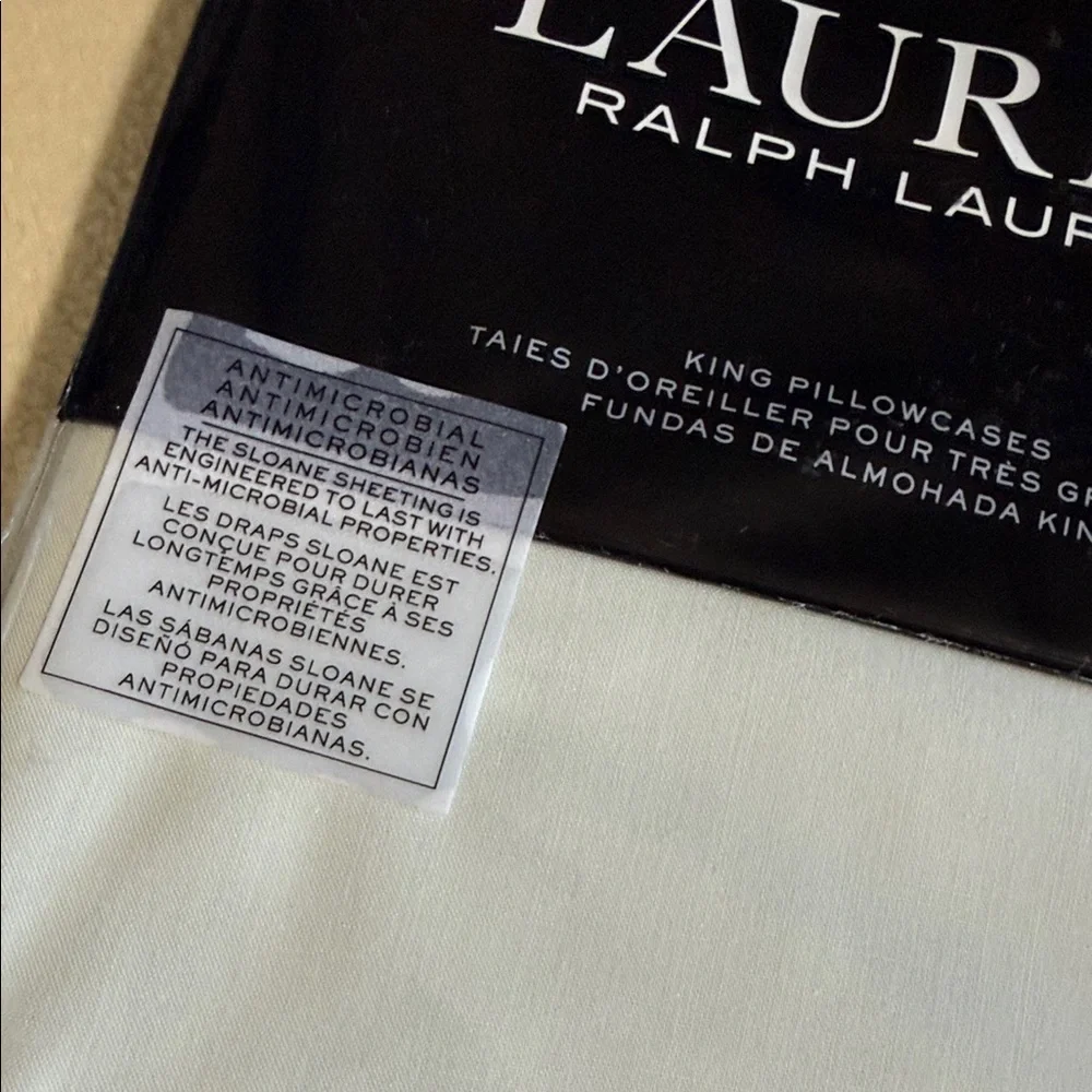 Ralph Lauren Sage king Pillowcases new set of 2 Sloane
